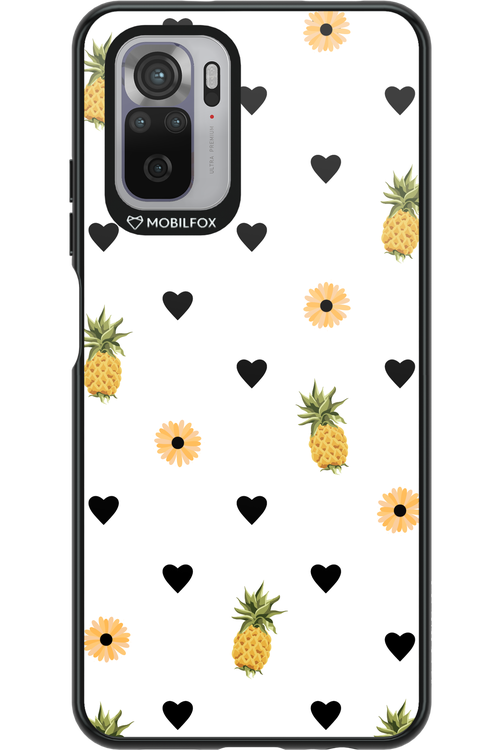 Ananas Heart White - Xiaomi Redmi Note 10