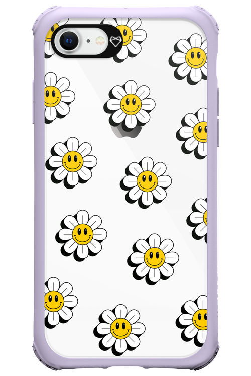 Smiley Flowers Transparent - Apple iPhone 8