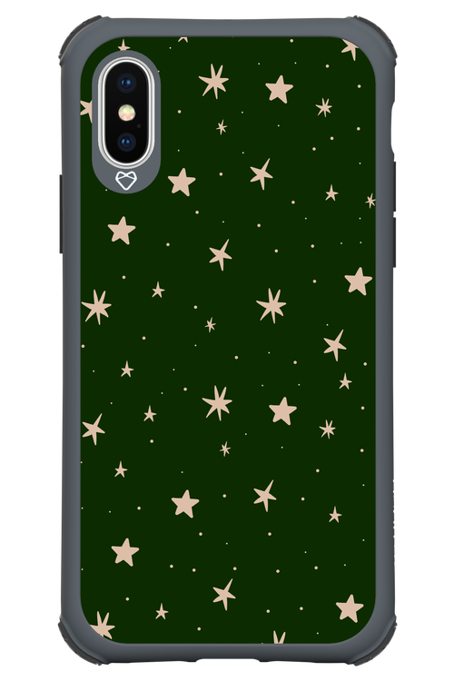 Forest Green Stars - Apple iPhone XS