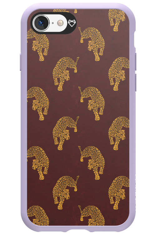 Burgundy Leopard Pattern - Apple iPhone 8