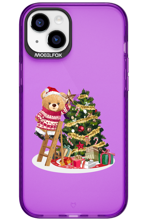Christmas Bear (Transparent) - Apple iPhone 15 Plus