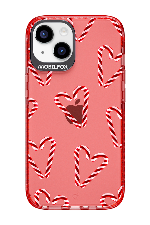 Candy Cane Hearts - Apple iPhone 14