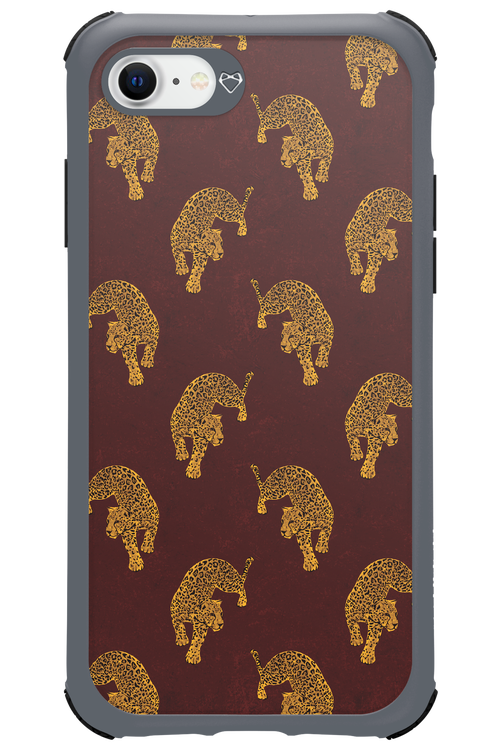 Burgundy Leopard Pattern - Apple iPhone SE 2022