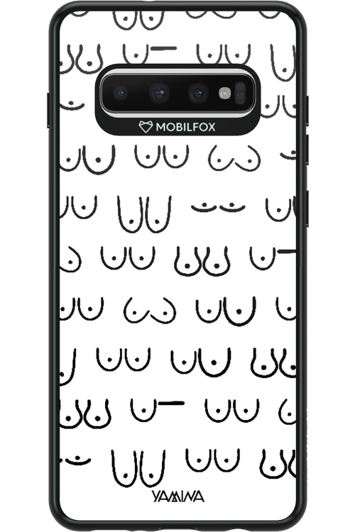 Boobies (white) - Samsung Galaxy S10+