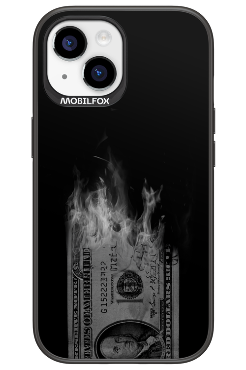 Money Burn B&W - Apple iPhone 15