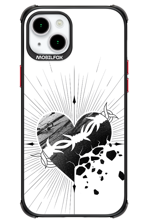 Fekete Szív - Apple iPhone 15 Plus