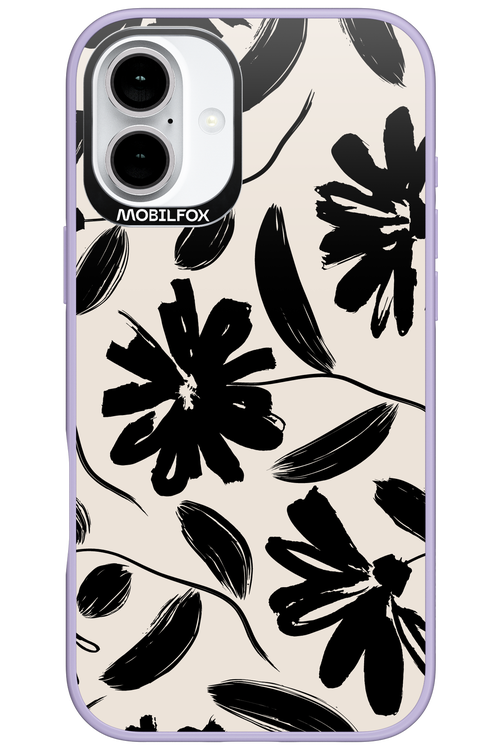 Monochrome Flowerss 2.0 - Apple iPhone 16 Plus