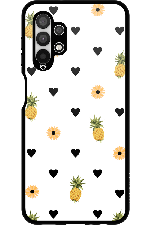 Ananas Heart White - Samsung Galaxy A13 4G