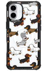 Scary Dachshund (Transparent) - Apple iPhone 16 Plus