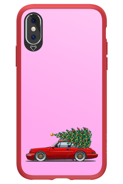 XMAS Car Pink - Apple iPhone XS