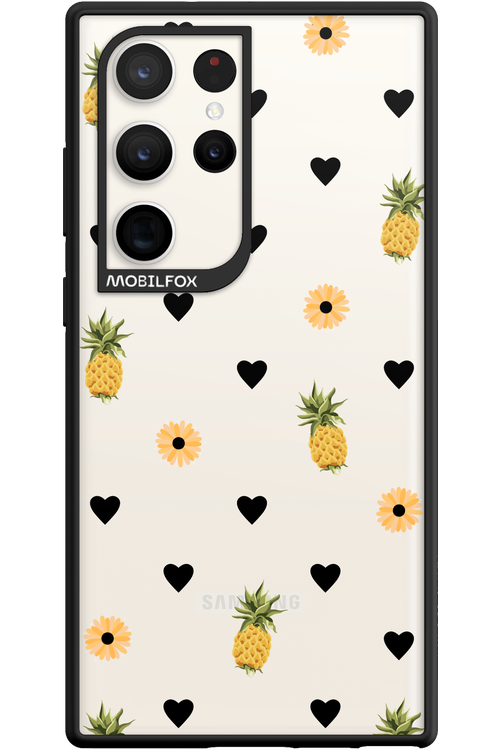 Ananas Heart Transparent - Samsung Galaxy S23 Ultra