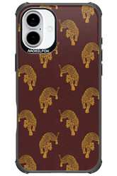 Burgundy Leopard Pattern - Apple iPhone 16 Plus