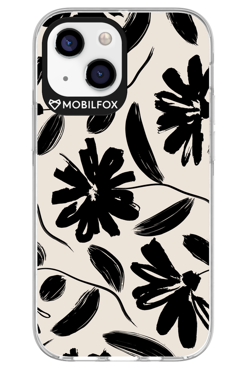 Monochrome Flowerss - Apple iPhone 13 Mini