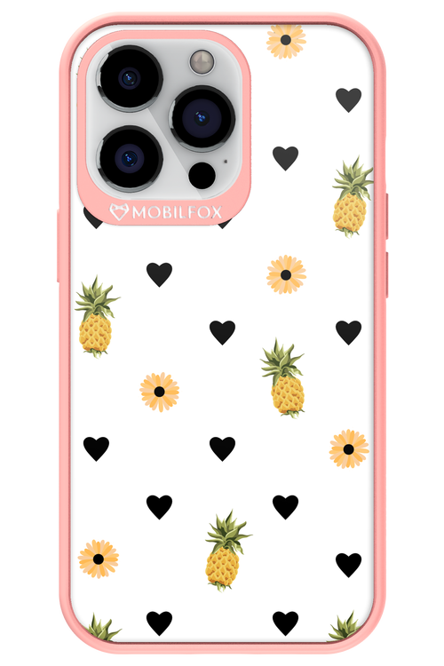 Ananas Heart White - Apple iPhone 13 Pro