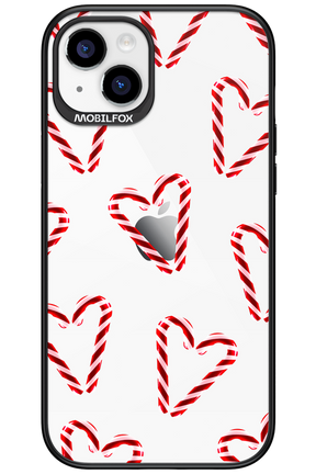 Candy Cane Hearts - Apple iPhone 15 Plus