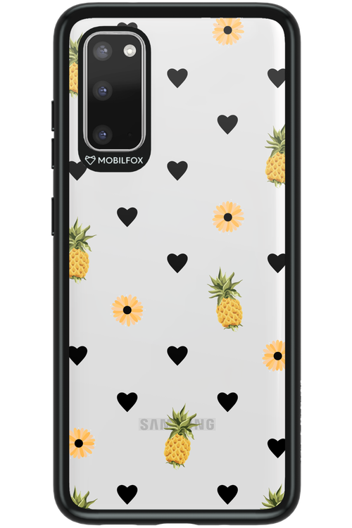 Ananas Heart Transparent - Samsung Galaxy S20