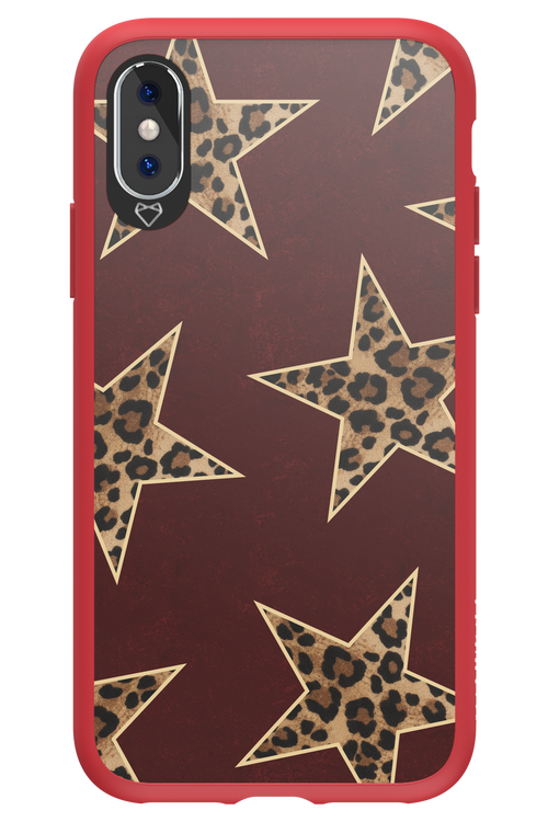 Wild Stars Burgundy - Apple iPhone X