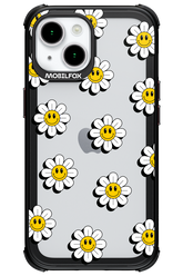 Smiley Flowers Transparent - Apple iPhone 15