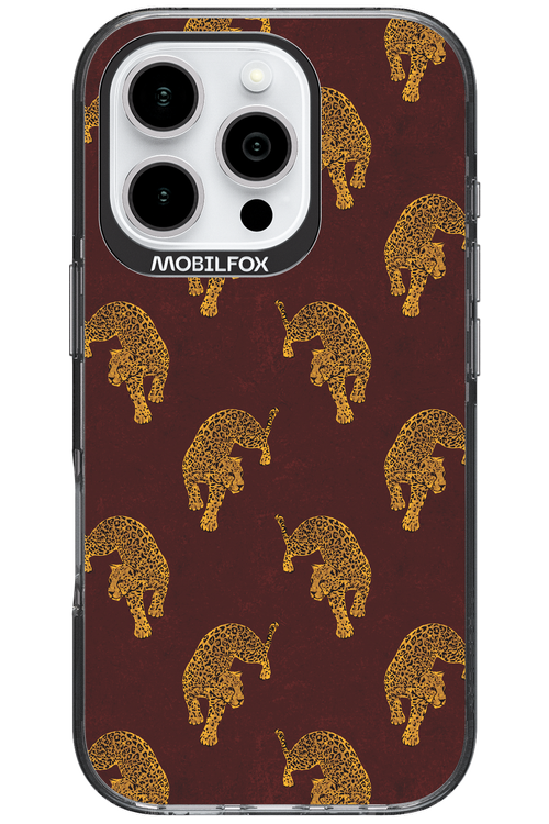 Burgundy Leopard Pattern - Apple iPhone 16 Pro