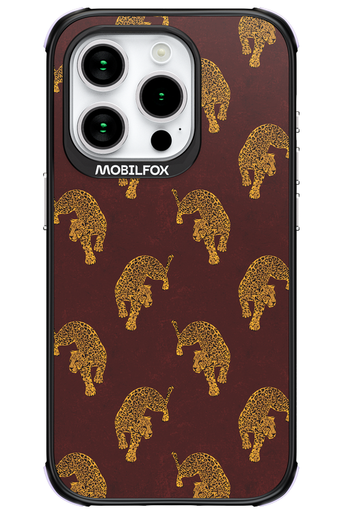 Burgundy Leopard Pattern - Apple iPhone 15 Pro