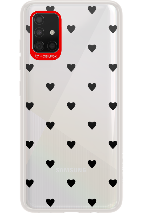 Hearts Transparent - Samsung Galaxy A51