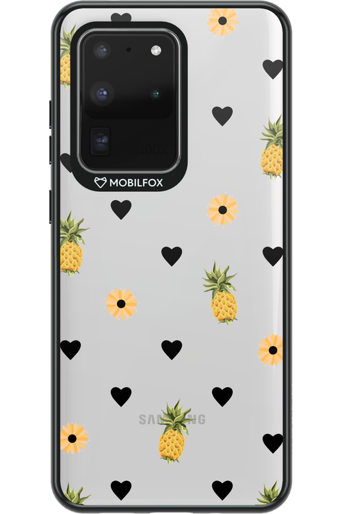 Ananas Heart Transparent - Samsung Galaxy S20 Ultra 5G