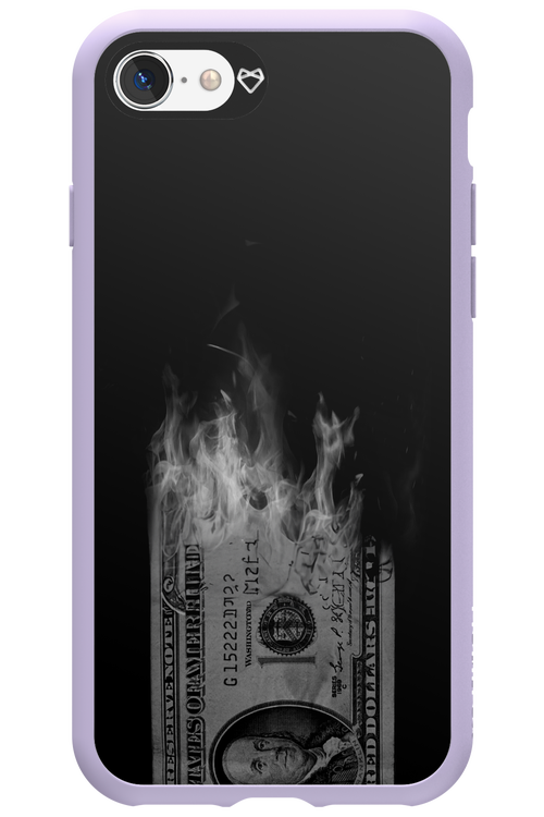 Money Burn B&W - Apple iPhone 8