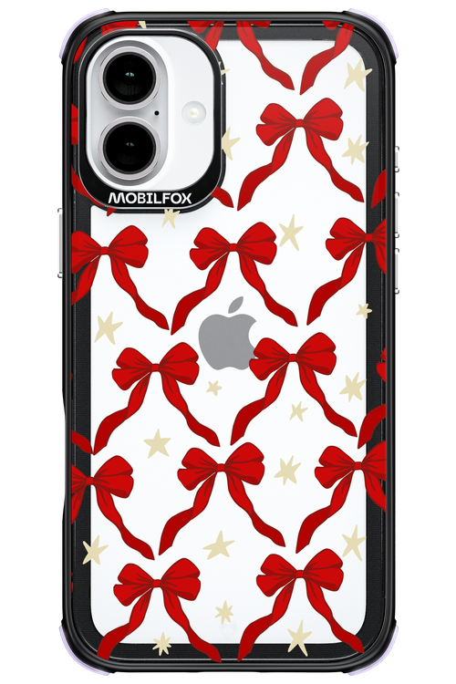Bow & Stars (Transparent) - Apple iPhone 16 Plus