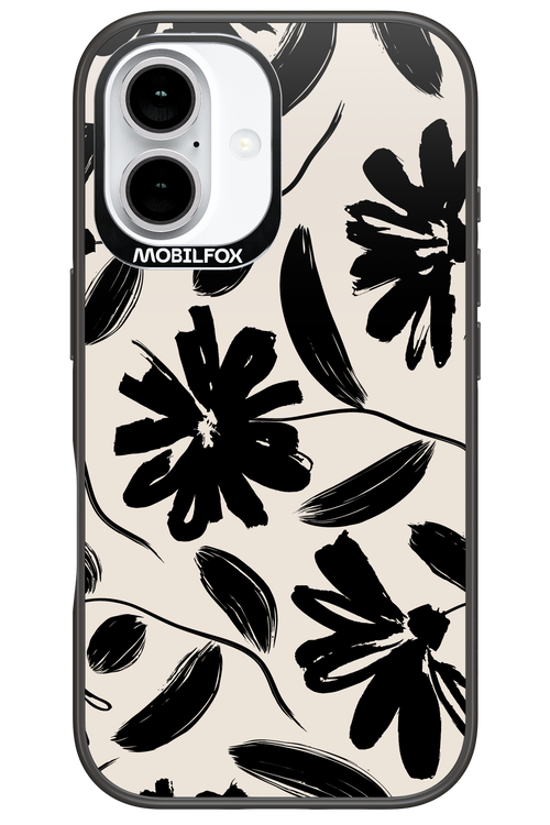 Monochrome Flowerss - Apple iPhone 16