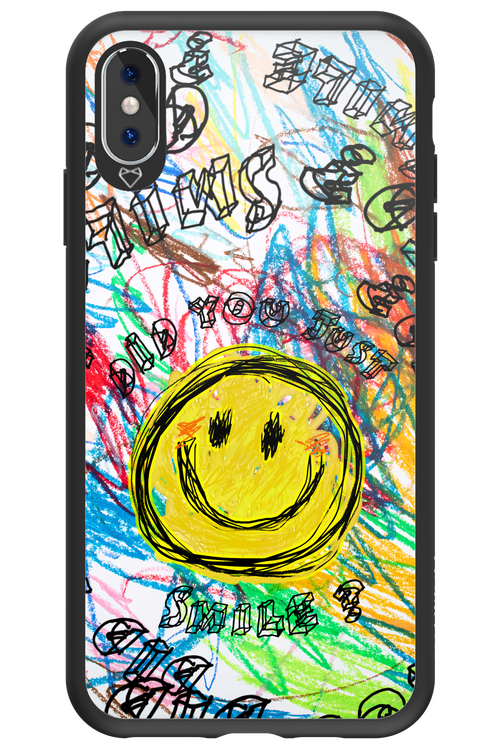 Crayon Smiley Colorful - Apple iPhone XS Max