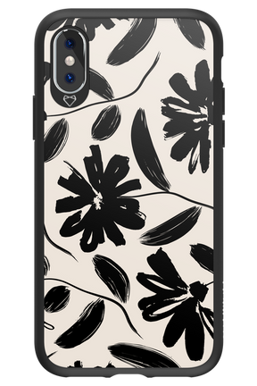 Monochrome Flowerss - Apple iPhone X