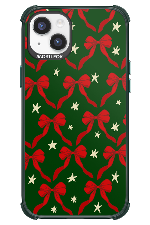 Bow & Stars (Green) - Apple iPhone 14 Plus