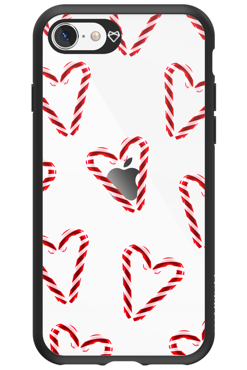 Candy Cane Hearts - Apple iPhone SE 2020