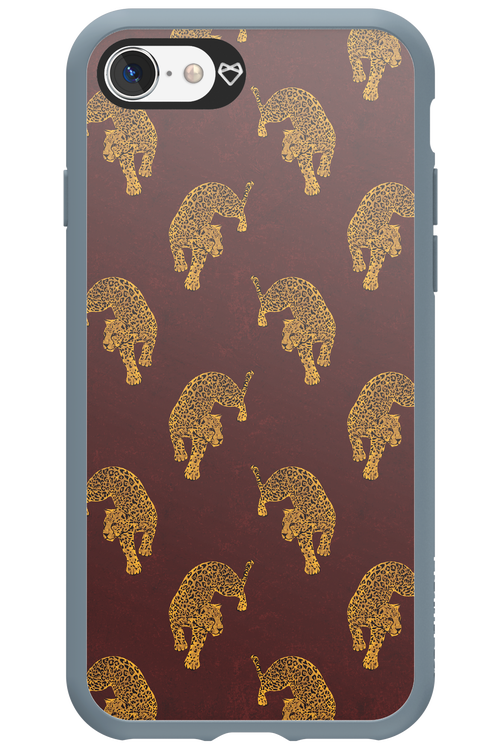 Burgundy Leopard Pattern - Apple iPhone SE 2022