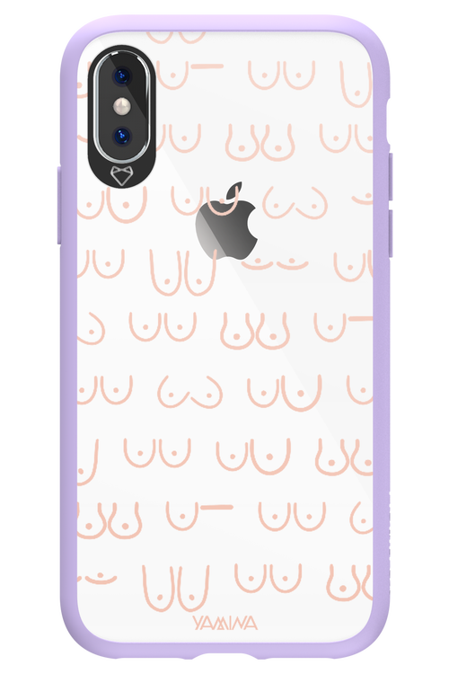 Boobies (Peach) - Apple iPhone XS