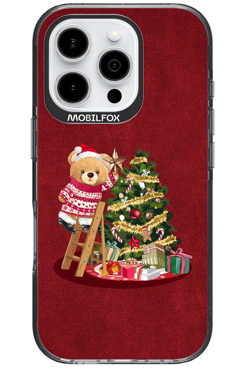 Christmas Bear (Burgundy) - Apple iPhone 16 Pro