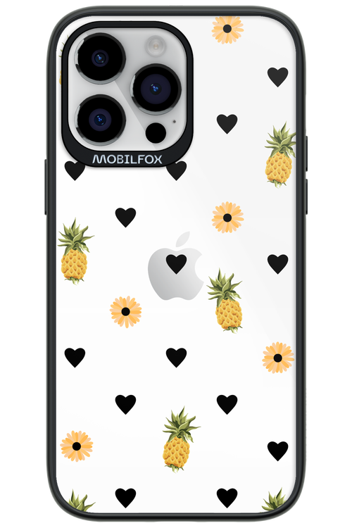 Ananas Heart Transparent - Apple iPhone 14 Pro Max