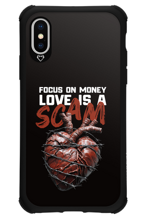 Focus on money, love is a scam - Apple iPhone XS