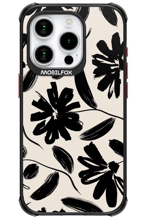 Monochrome Flowerss - Apple iPhone 15 Pro