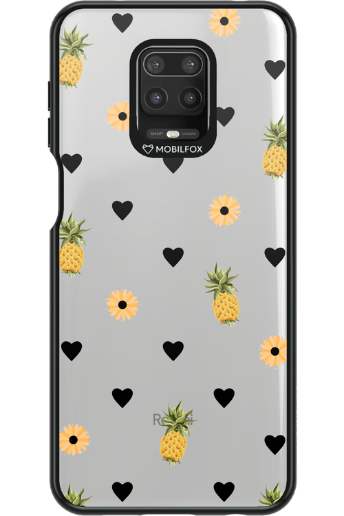 Ananas Heart Transparent - Xiaomi Redmi Note 9 Pro
