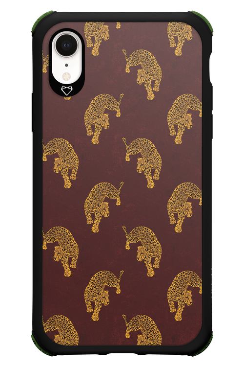 Burgundy Leopard Pattern - Apple iPhone XR