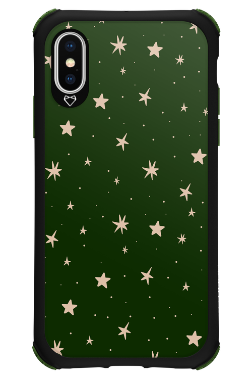 Forest Green Stars - Apple iPhone XS