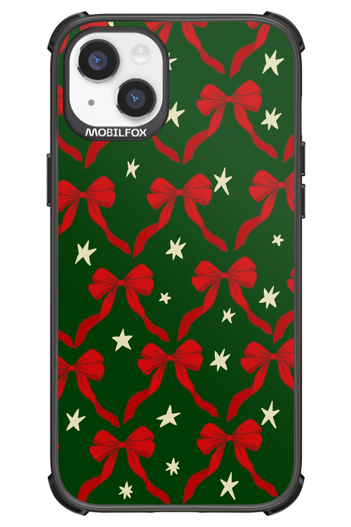 Bow & Stars (Green) - Apple iPhone 14 Plus