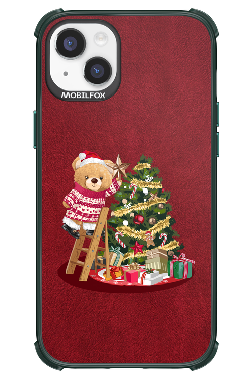 Christmas Bear (Burgundy) - Apple iPhone 14 Plus