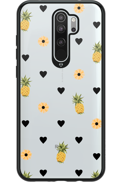 Ananas Heart Transparent - Xiaomi Redmi Note 8 Pro