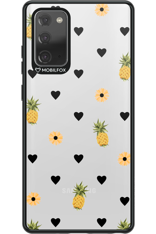 Ananas Heart Transparent - Samsung Galaxy Note 20