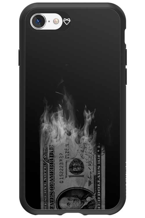 Money Burn B&W - Apple iPhone 8