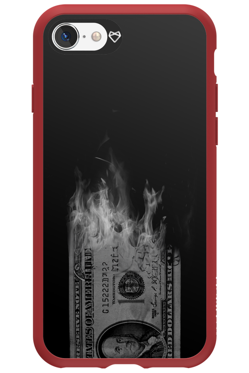 Money Burn B&W - Apple iPhone SE 2022