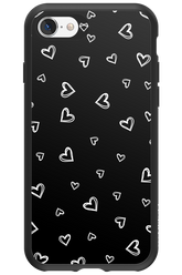 Monochrome Hearts 2.0 - Apple iPhone SE 2022