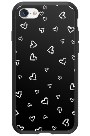 Monochrome Hearts 2.0 - Apple iPhone SE 2022